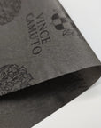 15lb 22gsm black tissue paper with black logo