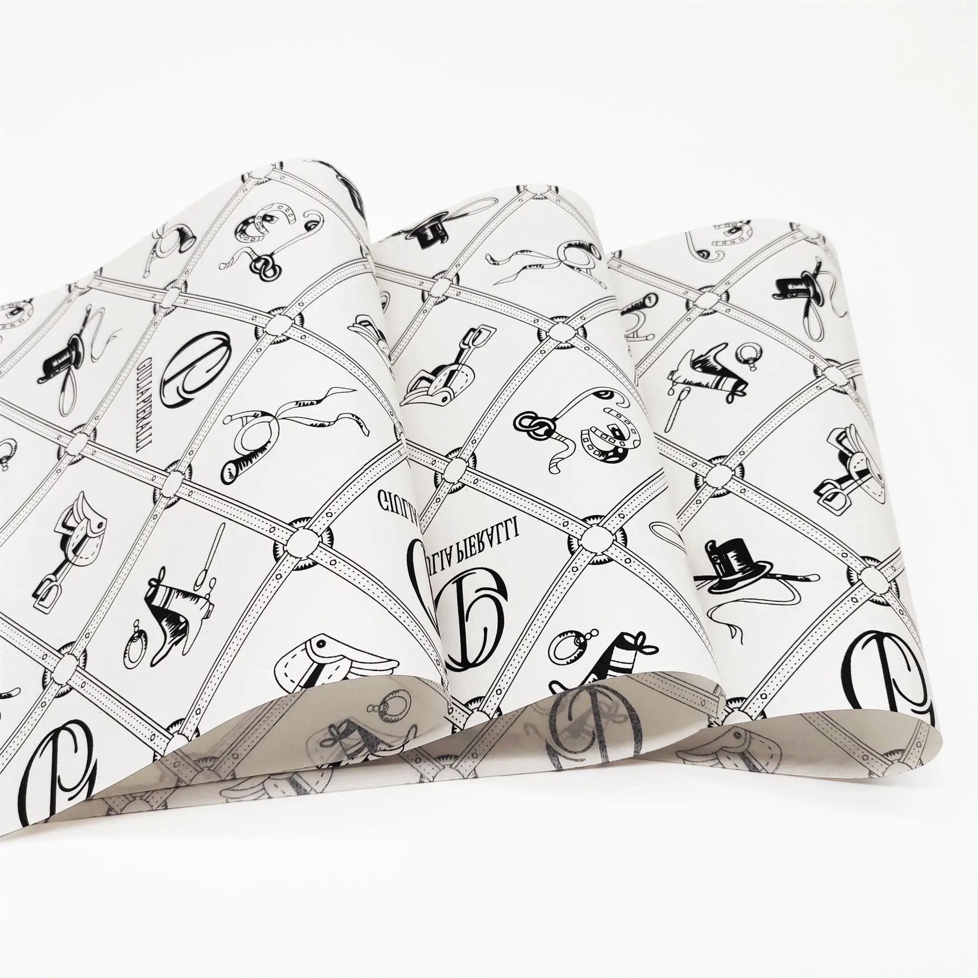 black design 30lb tissue paper