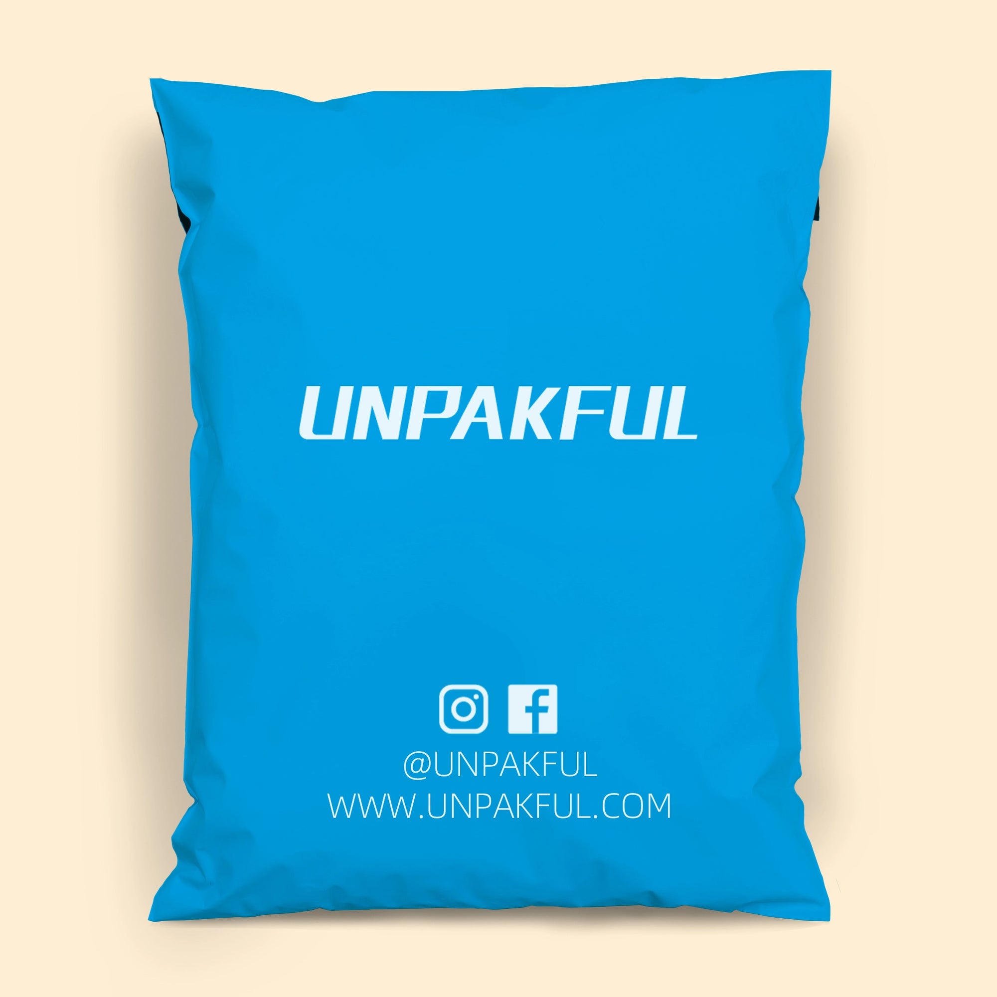custom blue poly mailers