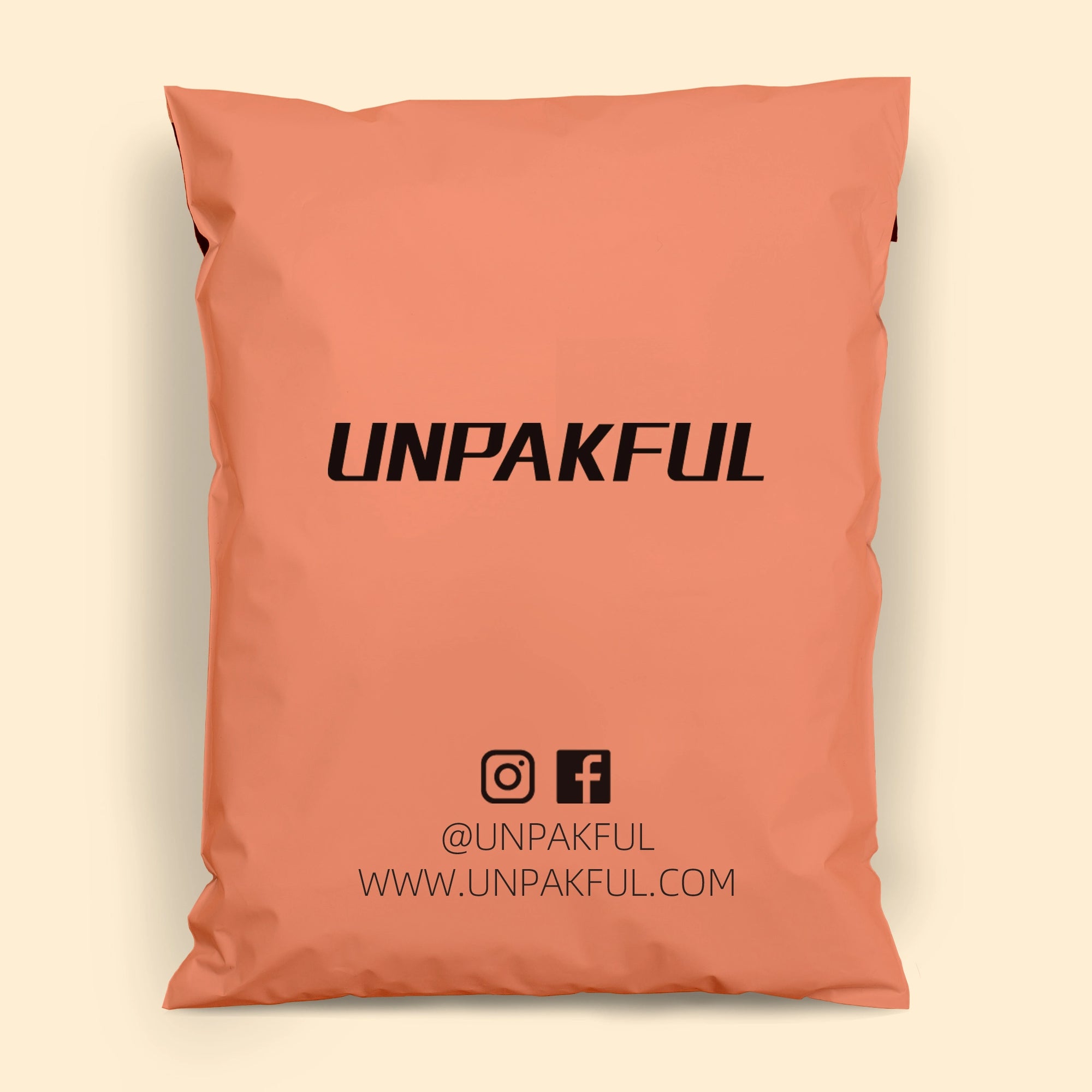 custom peach pink poly mailers