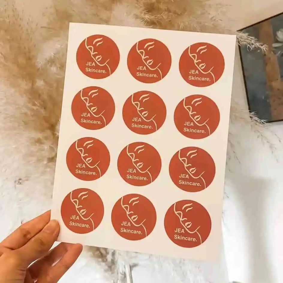 custom red sticker