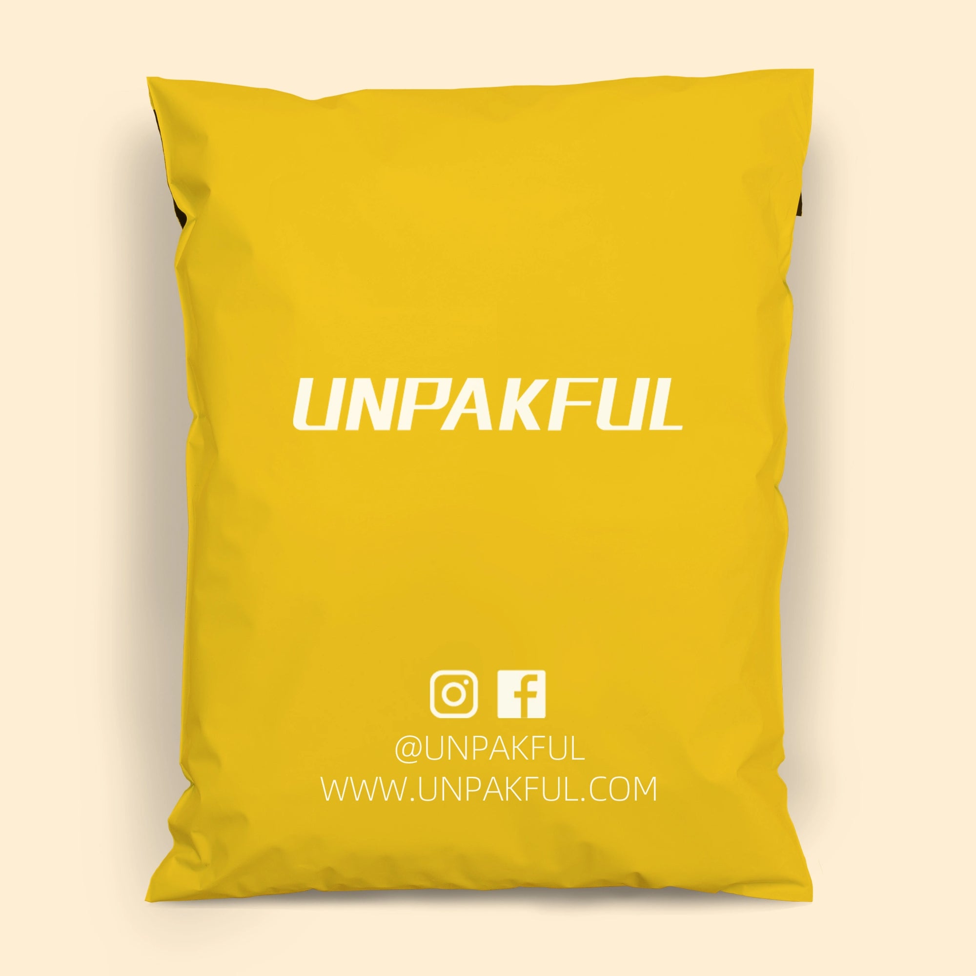 custom yellow poly mailers