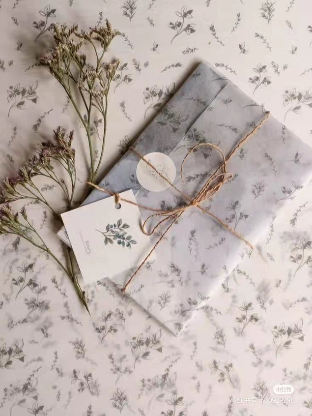 flower printed tissue paper