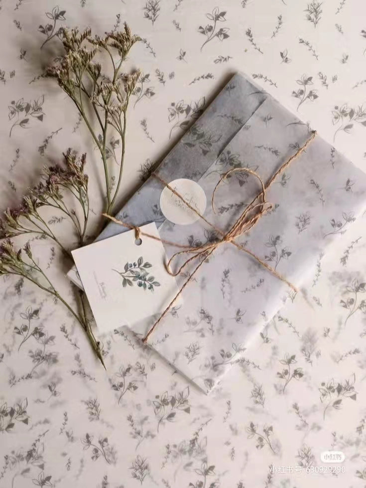 flower printed tissue paper