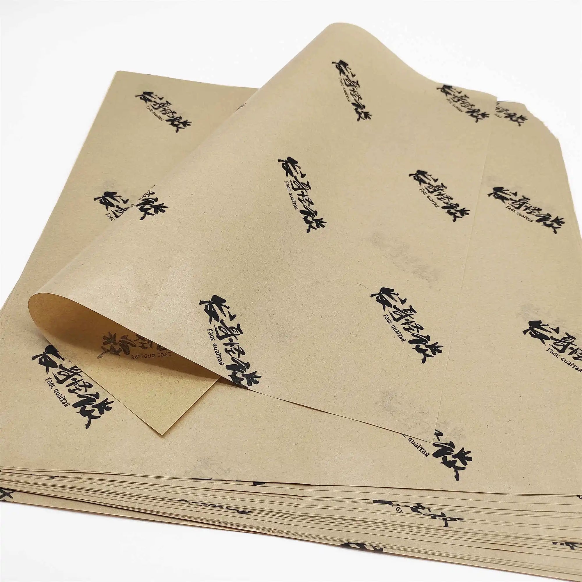 logo printed kraft tissue paper