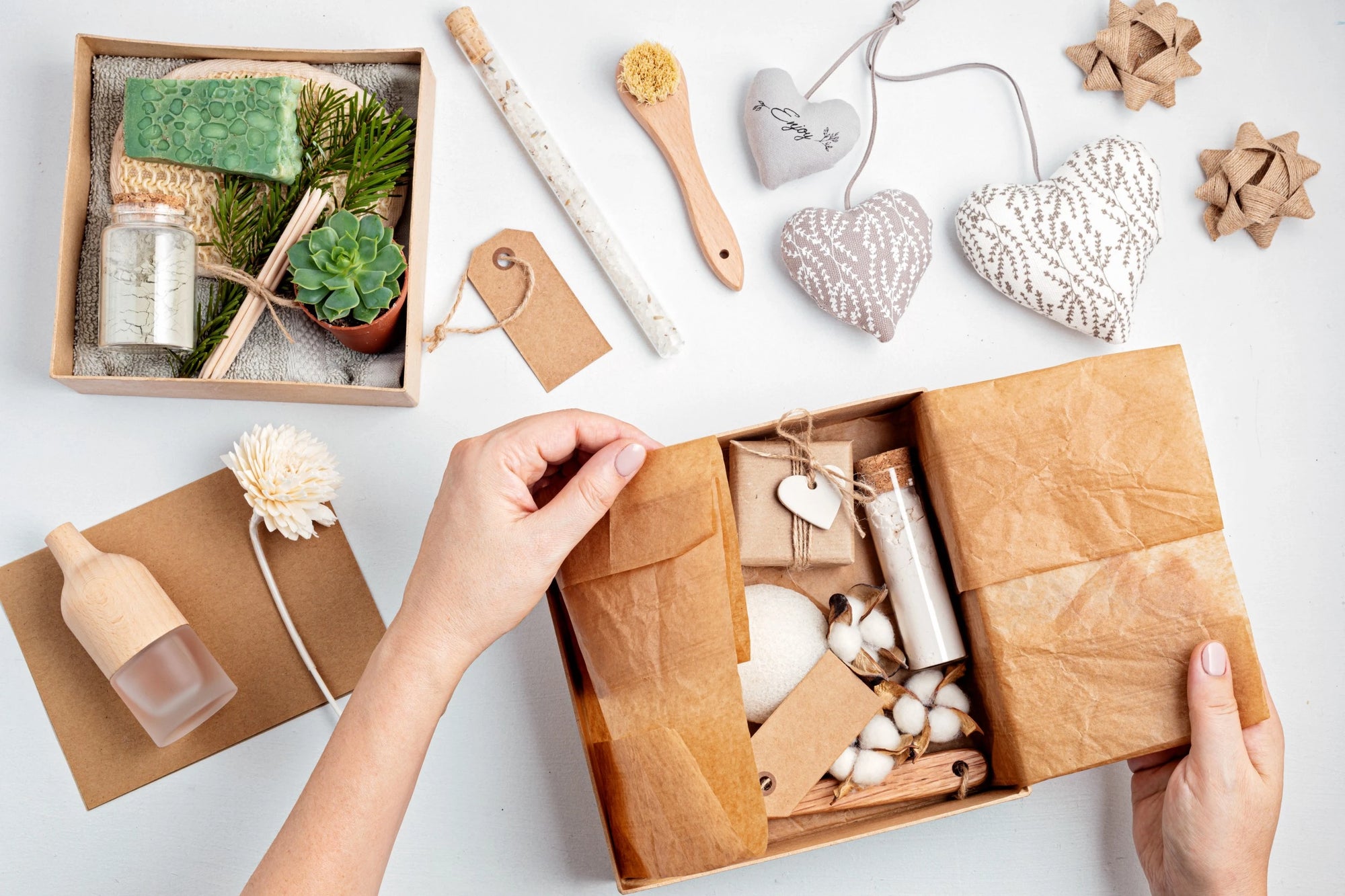 seasonal gift box with plastic free zero waste products