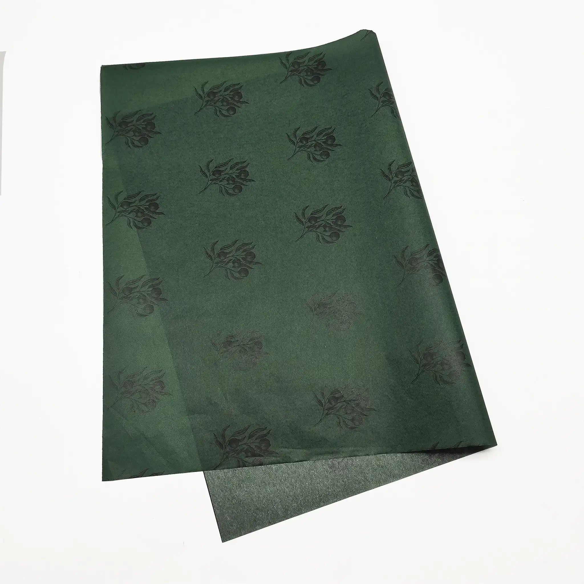 custom dark green 15lb tissue paper