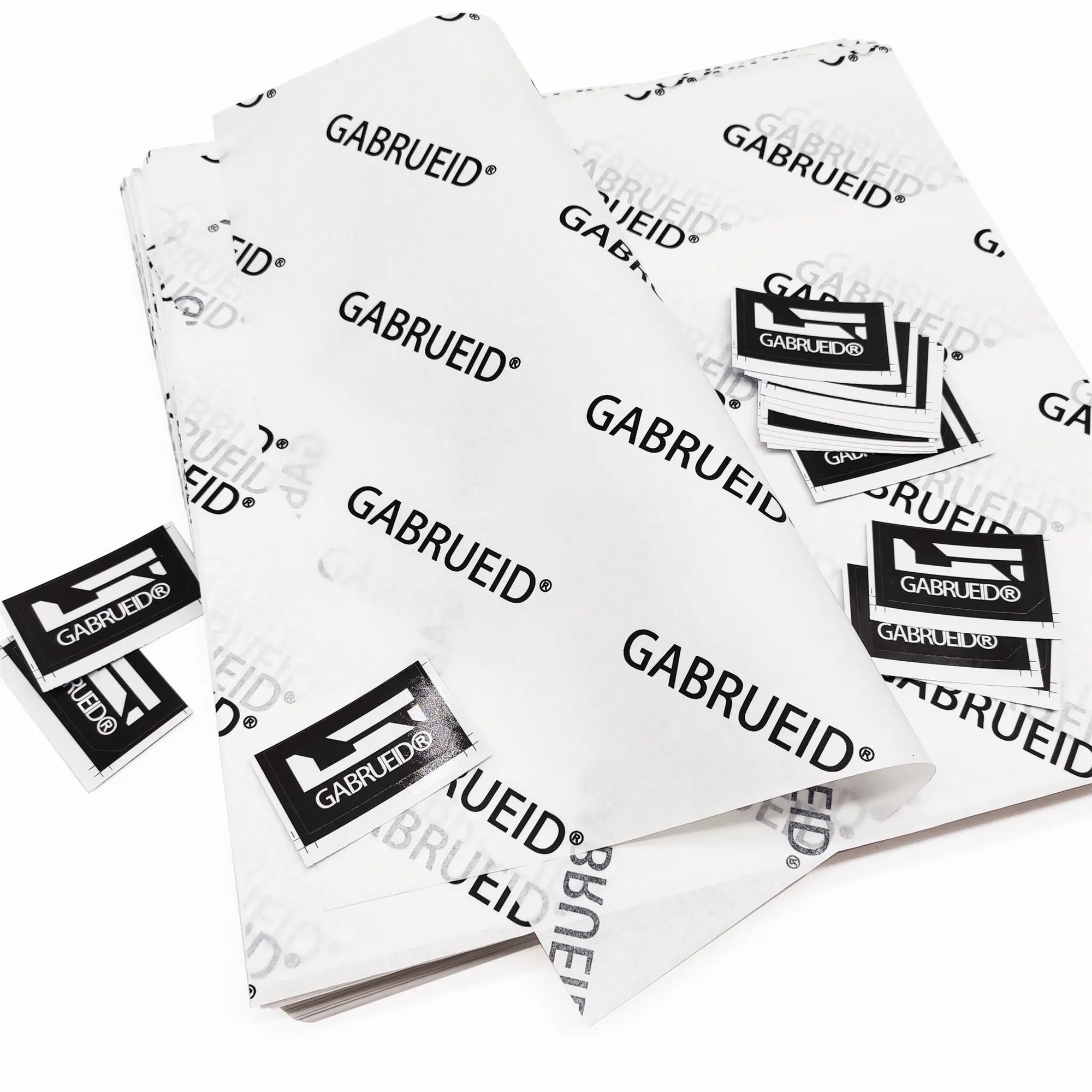 tissue paper and sticker samples