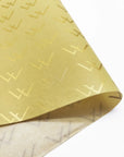 custom yellow 30lb tissue paper with gold logo