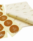 custom yellow thick tissue paper with stickers