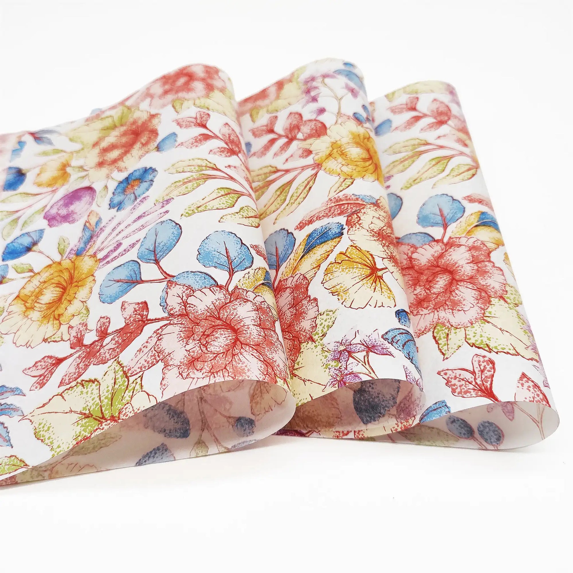 flower printed custom tissue paper