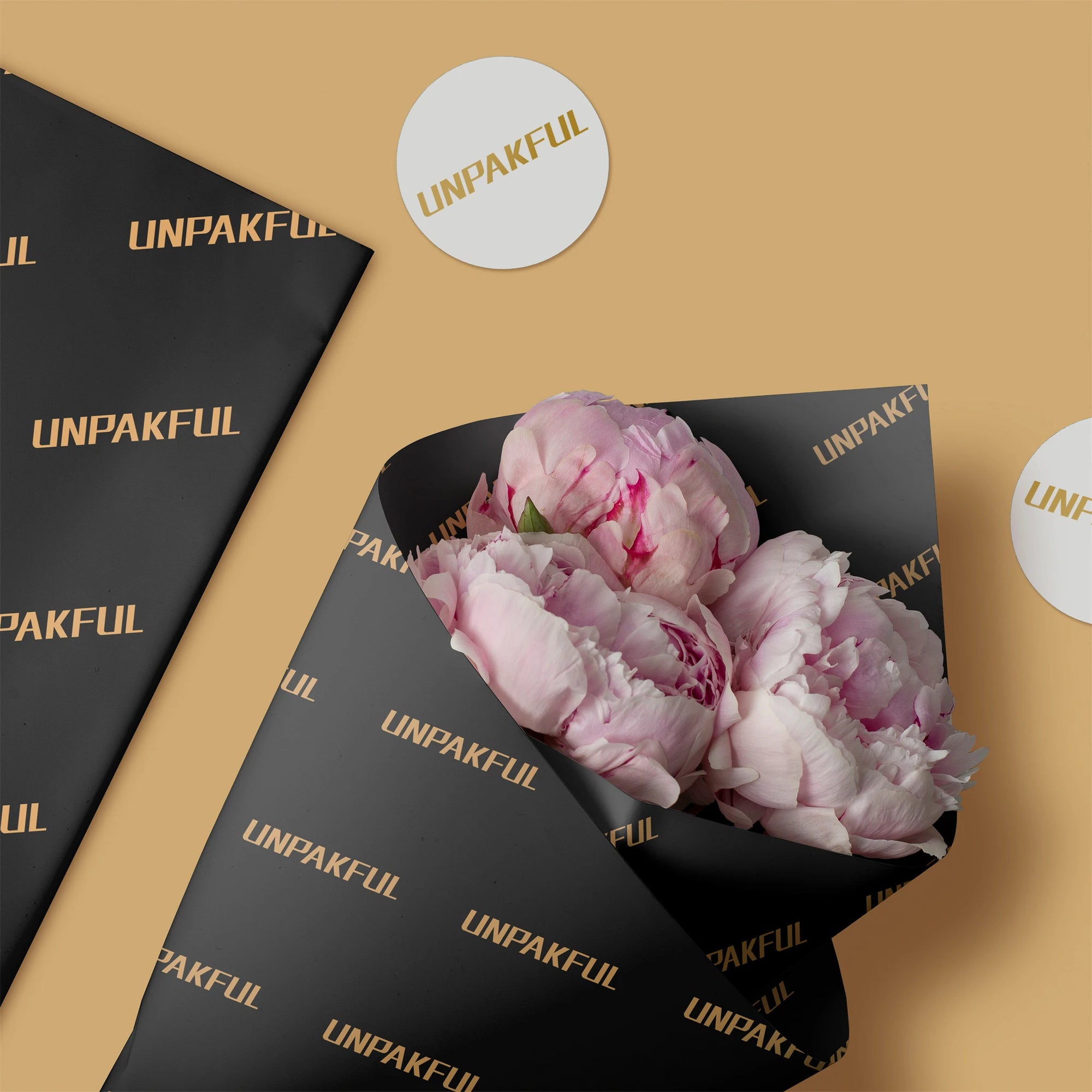 flowers packing black gold