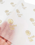 gold logo printed custom tissue paper