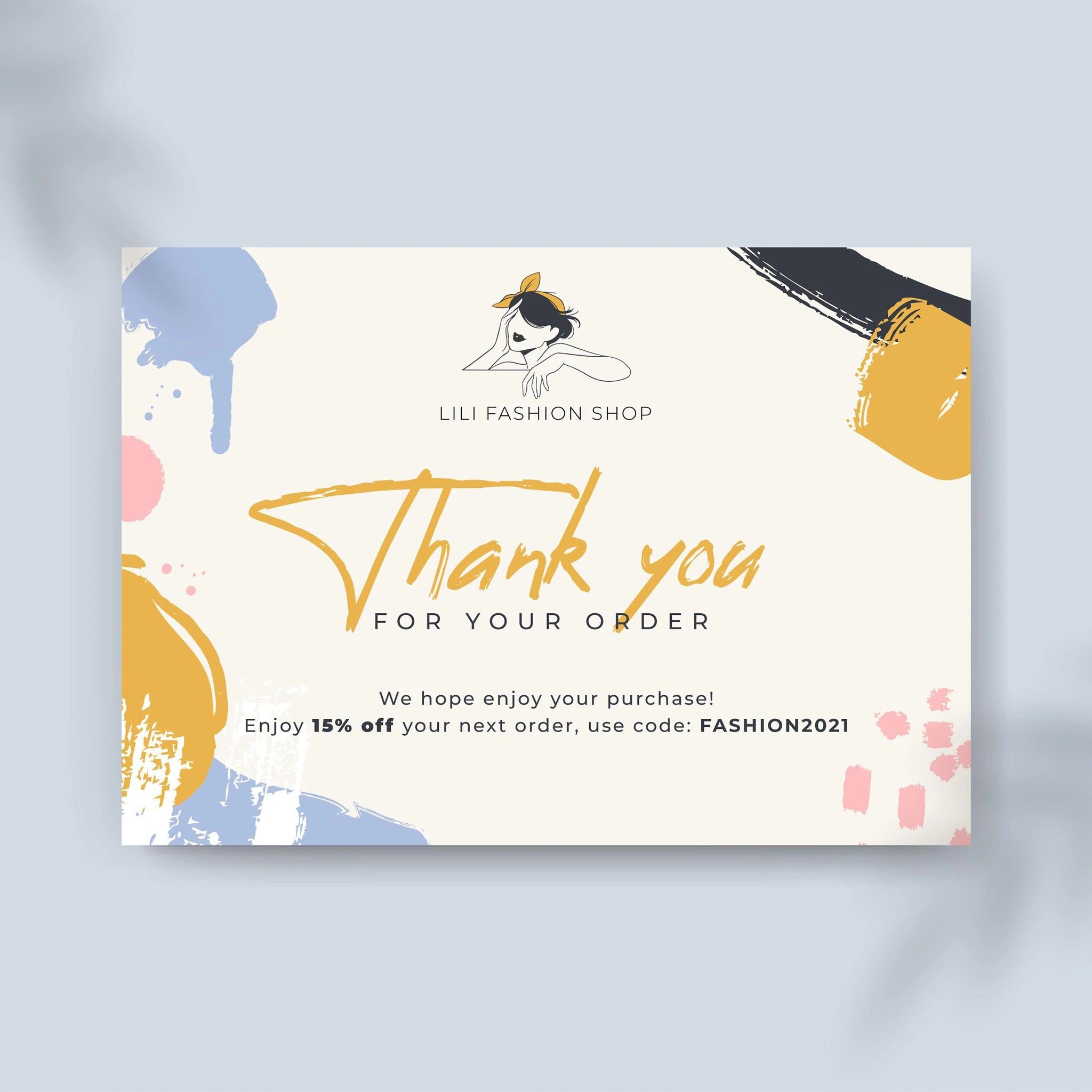 order thank you card customized