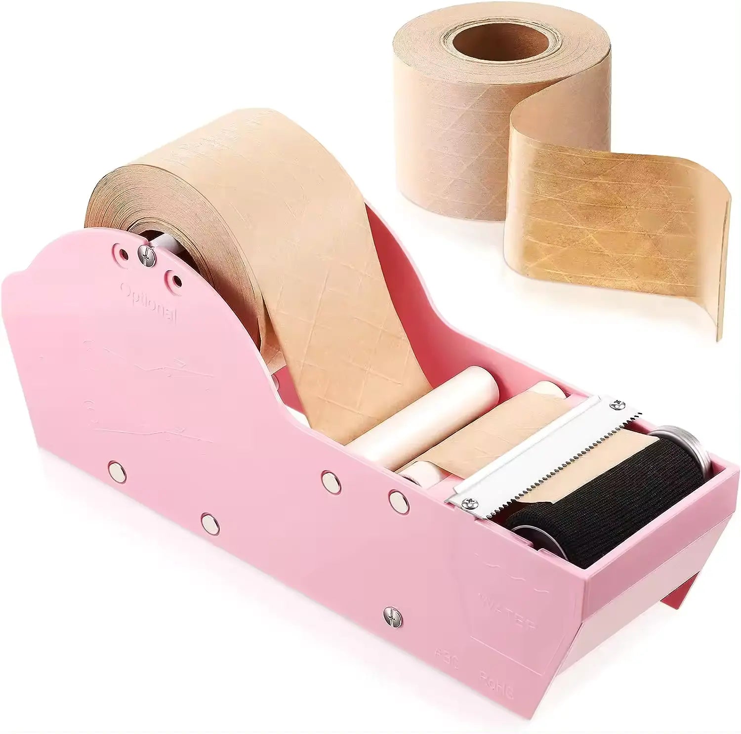 pink water activated tape dispenser