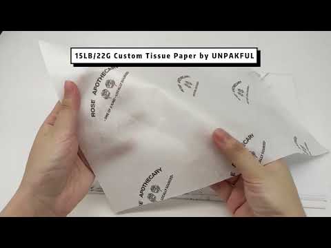 custom 15lb/22g tissue paper video
