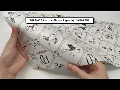 custom 30lb/45g tissue paper video