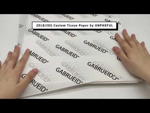 custom 20lb/30g tissue paper video
